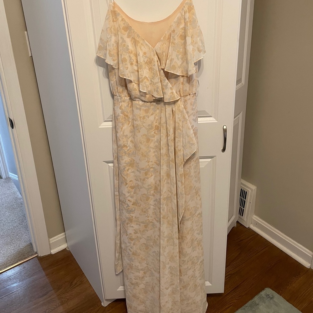 Blush floral maxi dress